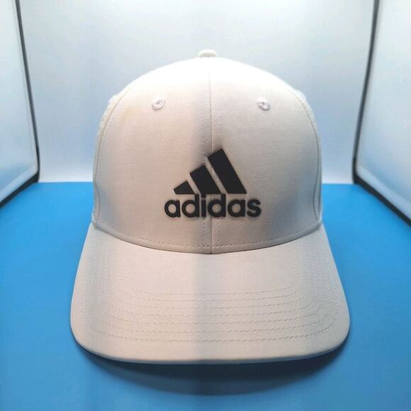 Adidas Golf Snapback Hat Adjustable White Cap Lightweight - Picture 1 of 7
